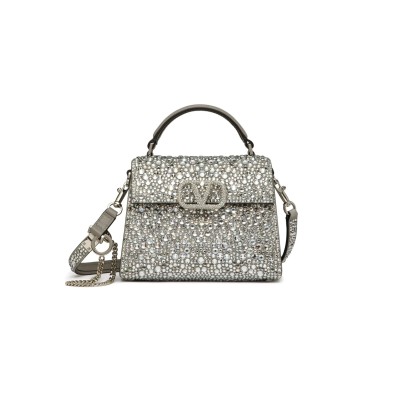 VALENTINO MINI VSLING HANDBAG WITH SPARKLING EMBROIDERY XW2B0G97VFF72A (19*13*9cm)